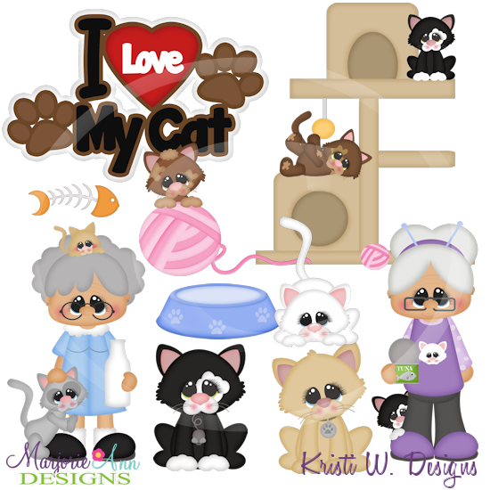 Crazy Cat Lady SVG Cutting Files Includes Clipart - Click Image to Close
